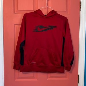 Nike Black and Red Hoodie (Youth XL)